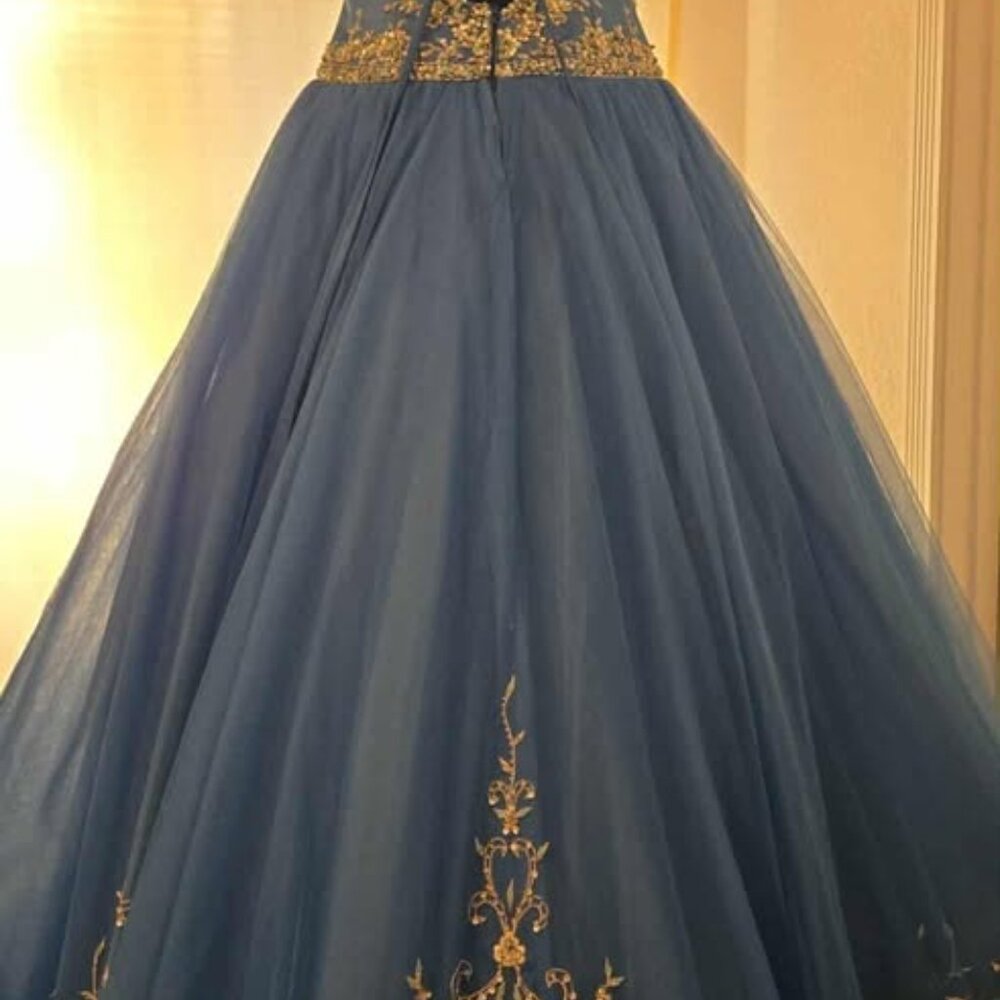 Blue Prom/Pageant Dress - Picture 4 of 4